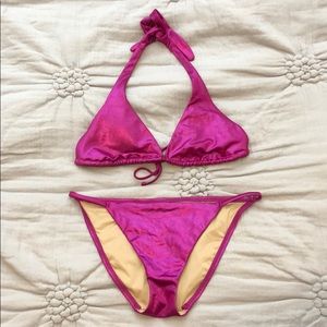 Pink/Purple Metallic Bikini size Medium